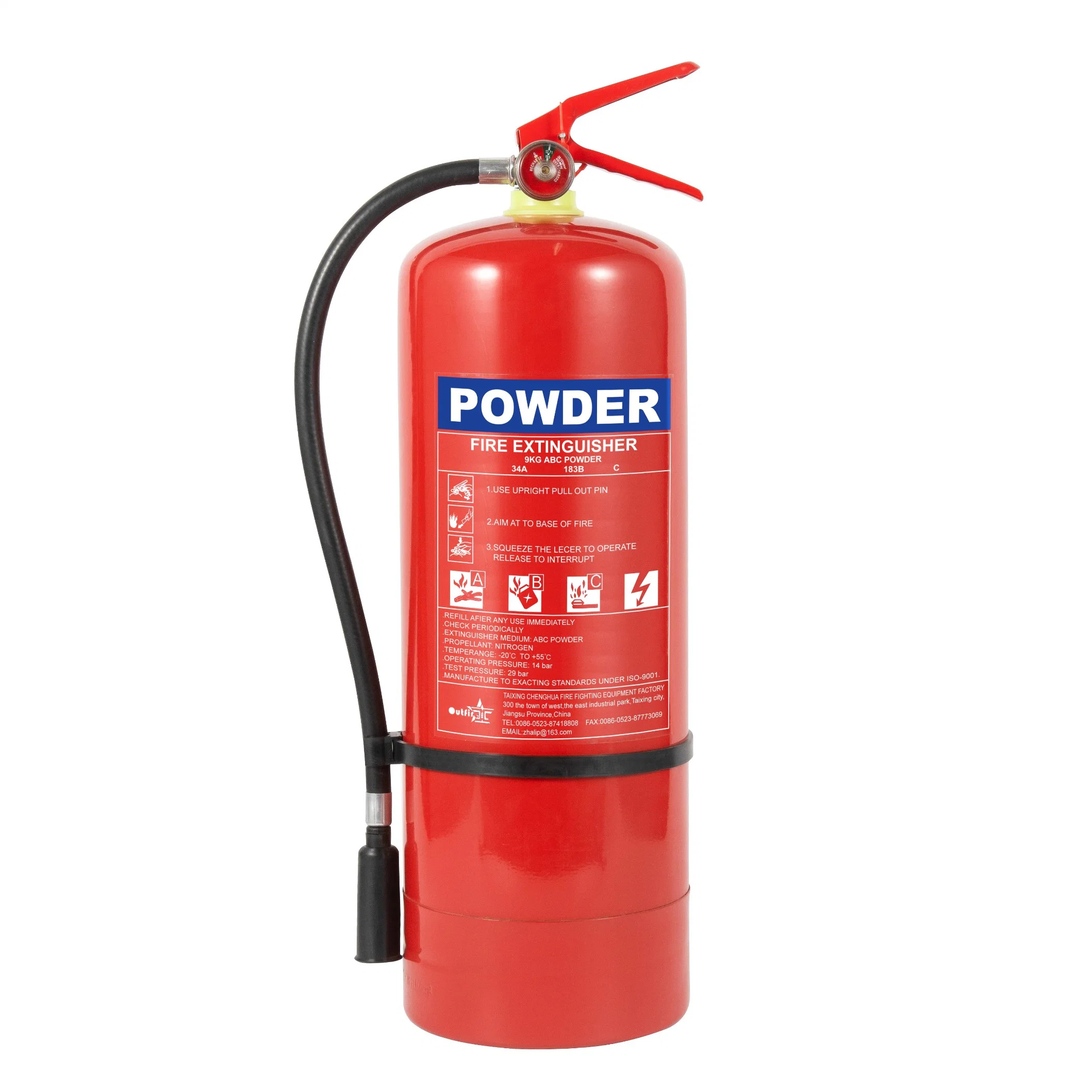 6kg Dry Chemical Powder Fire Extinguisher, Portable Fire Extinguisher ISO Standard, Dry Powder Fire Extinguisher Fire Fighting Equipment