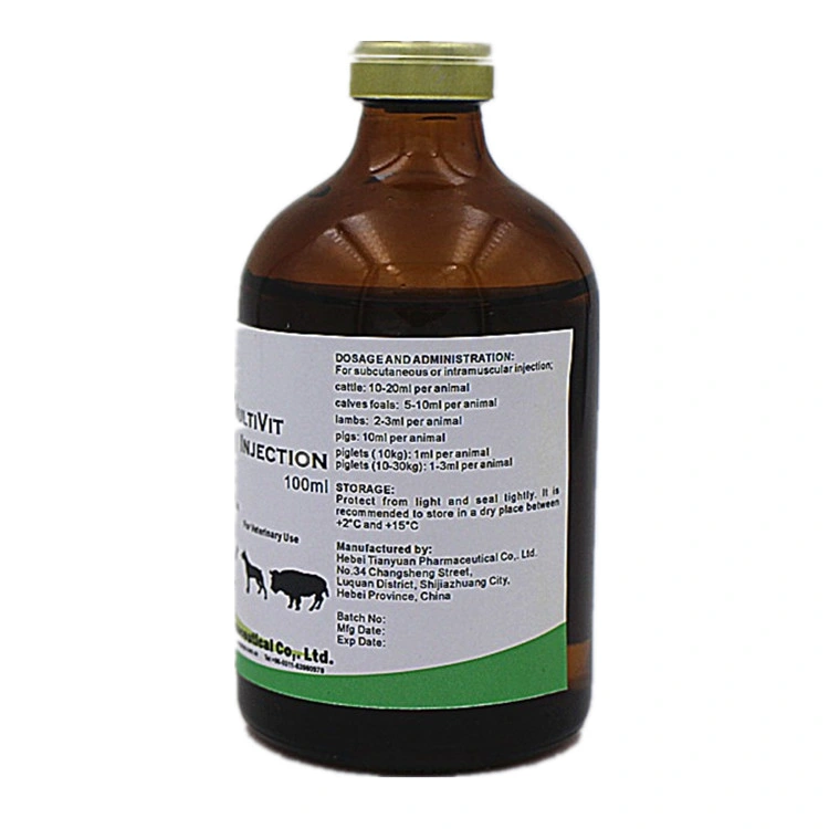 GMP Veterinary Medicine Drug Compound Vitamin B Liquid Injection for Animais