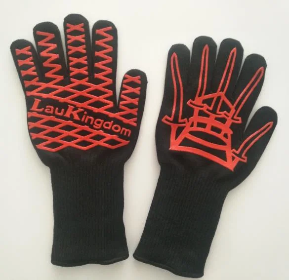 Guantes de seguridad de barbacoa de silicona resistentes a altas temperaturas