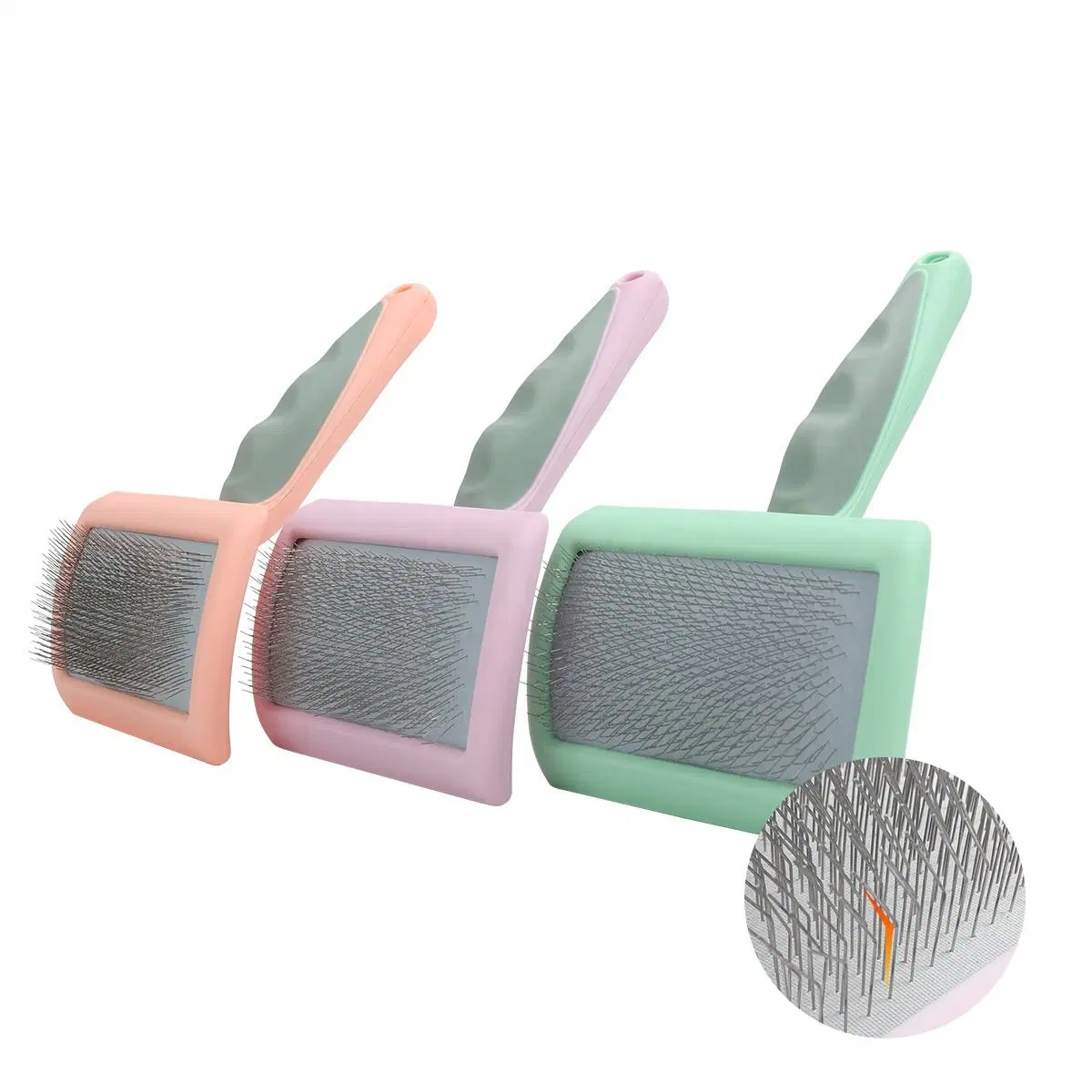 New Arrival Bent Steel Needle Pet Grooming Slicker Brush