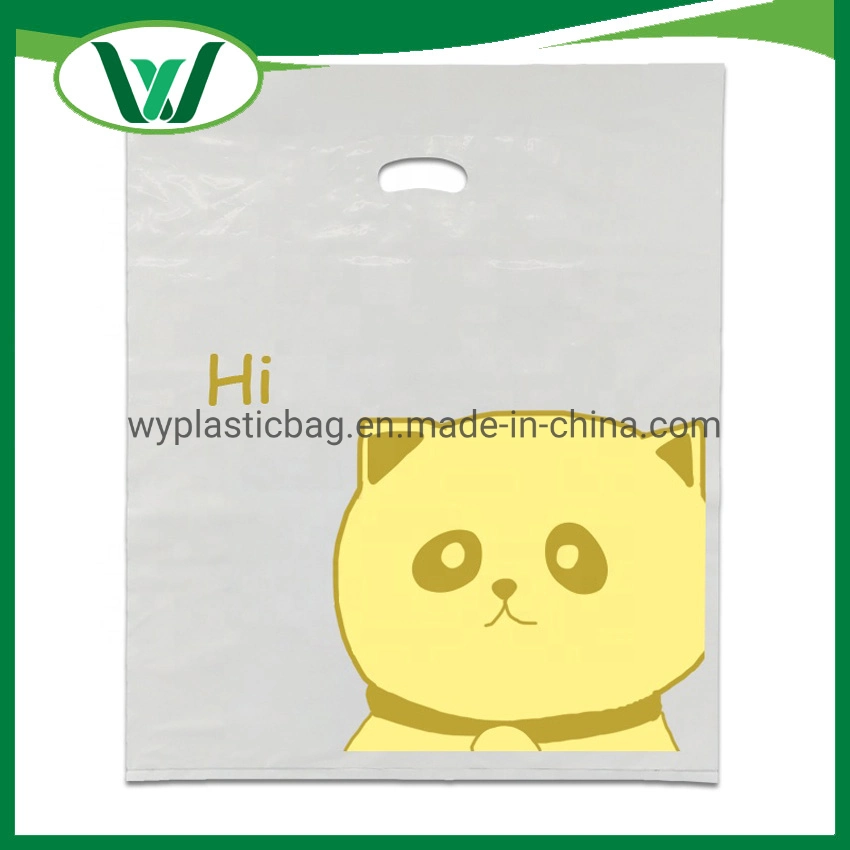 LDPE HDPE Plastic Colorful Different Standard Size Shopping Bags Custom Plastic PE Die Cut Handle Shopping Bag