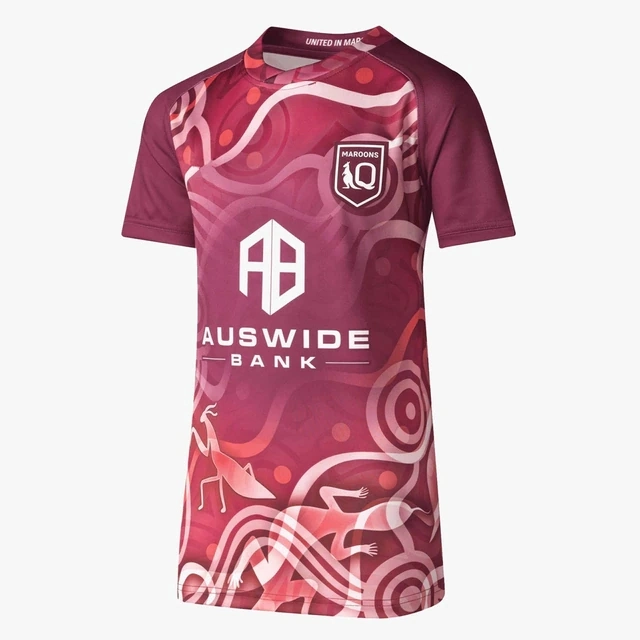 Wholesale/Supplier Qld Maroons Rugby Jersey 2023 Home Camiseta de Rugby Indígena Sininglet Australia Queensland Estado de origen Vest Nombre personalizado número