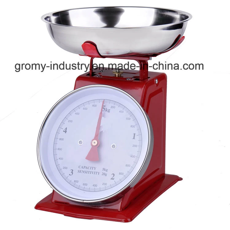 Mechanical Kitchen Scale Spring Dial Food Scale with Bowl