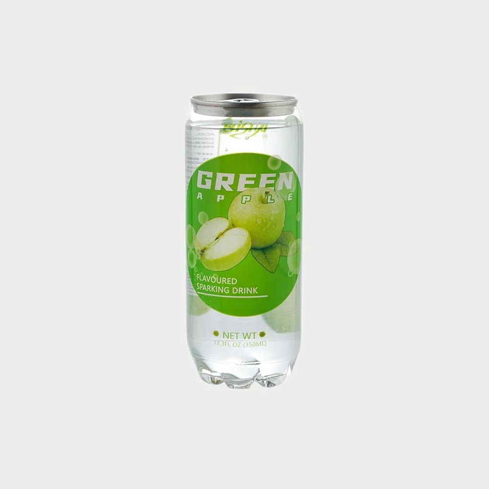 Chinese Manufacturer 350ml Slim Can New Packing Apple Flavor Carbonated Water