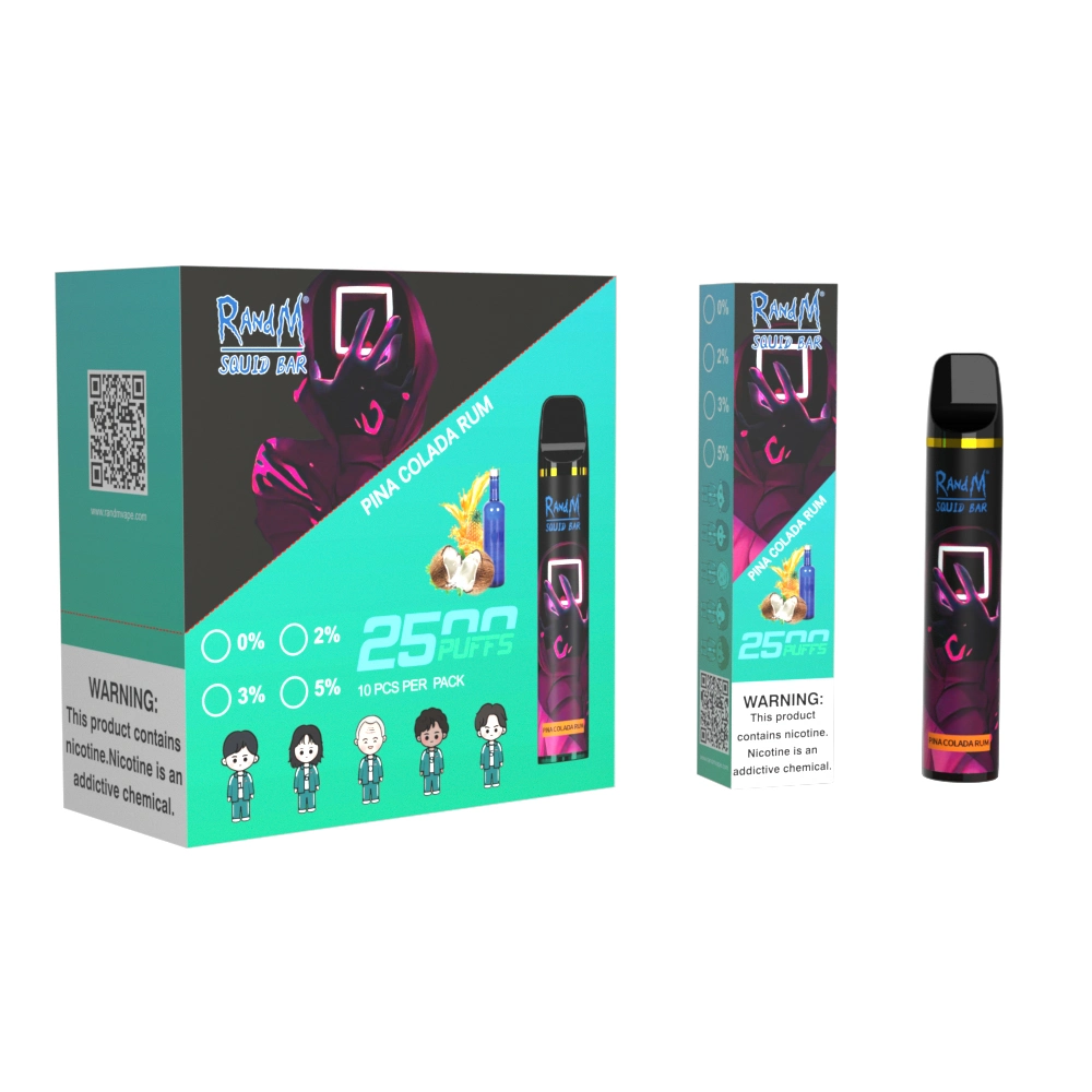 Squid Game Design Randm Disposable/Chargeable Vape Pen R and M Squid Bar 2500 Puffs Vapor Pen