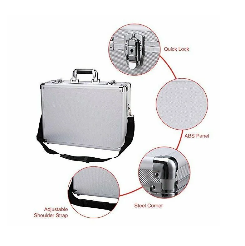 Aluminum Hard Equipment Hand Flight Box with Removable Lid