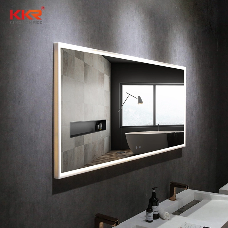 High End Washroom Basin Mirror Solid Surface Makeup Mirror