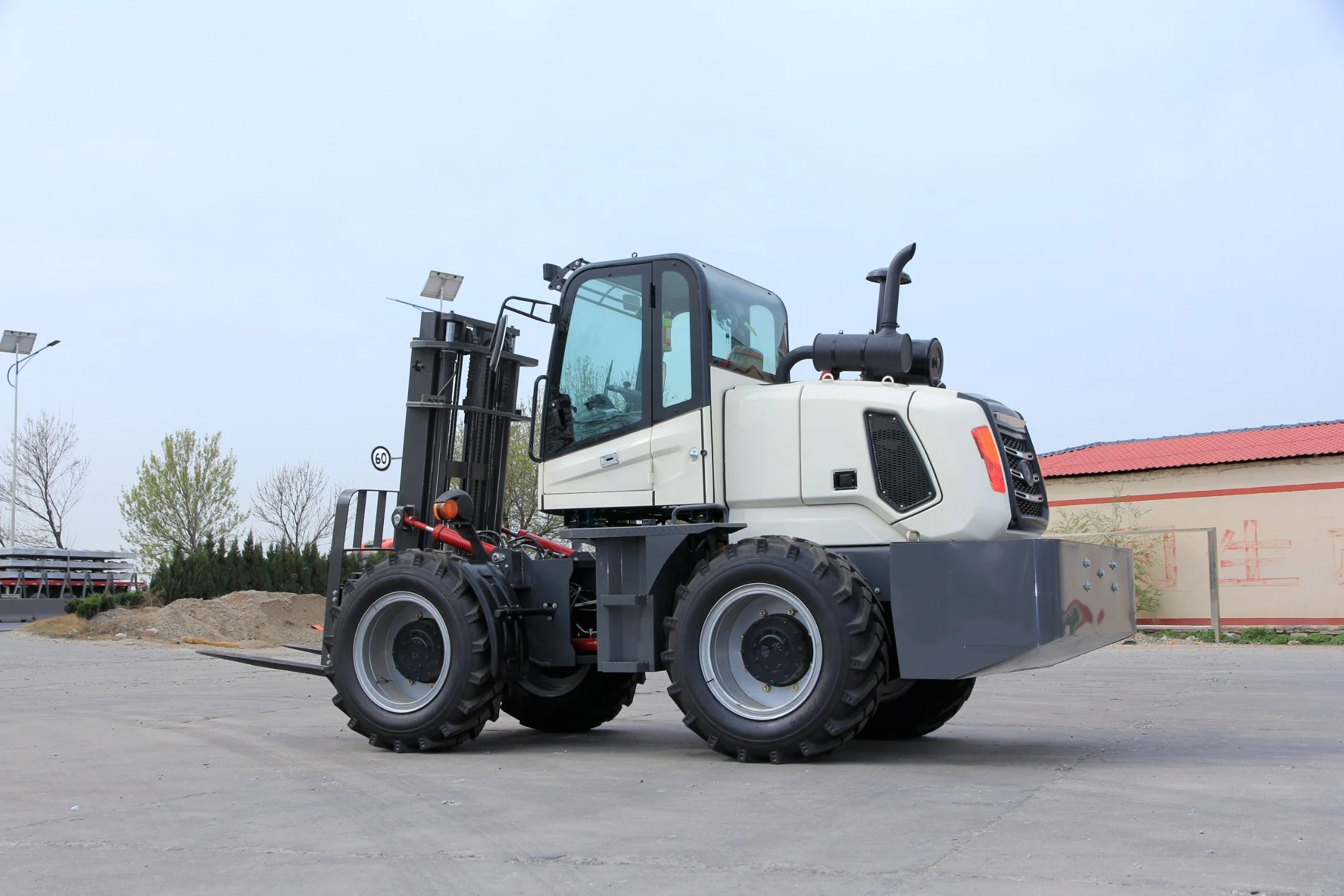 CE Certified Diesel 3-10ton with A/C Cab All Rough Terrain Forklift