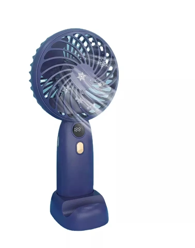 Summer Best Selling Handheld Rechargeable USB Portable LED Display Mini Fan P002