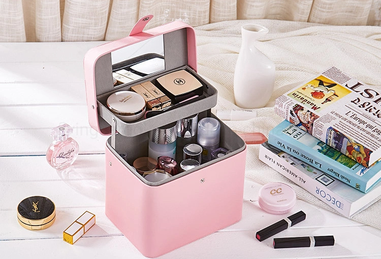 Double Layer Popular Cosmetic Box Waterproof Jewelry Skin Care Product Storage Box