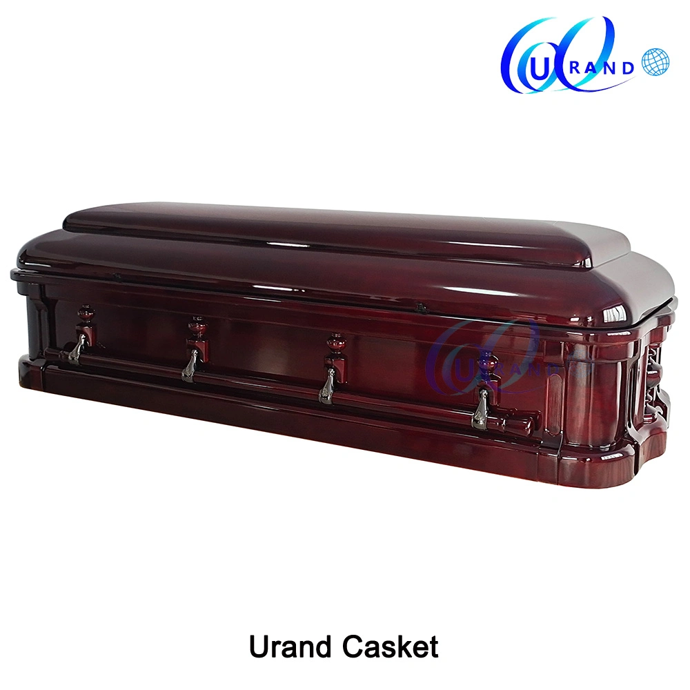 Luxry Presidente estilo Americano Cultura China Red Velvet Interior Casket