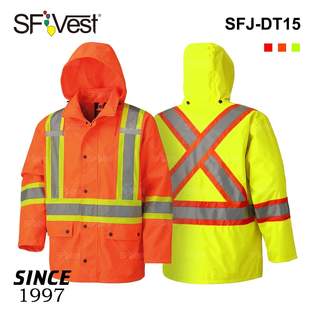 China Wholesale/Supplier hombres Ropa de trabajo del equipo de seguridad chaqueta impermeable reflectante