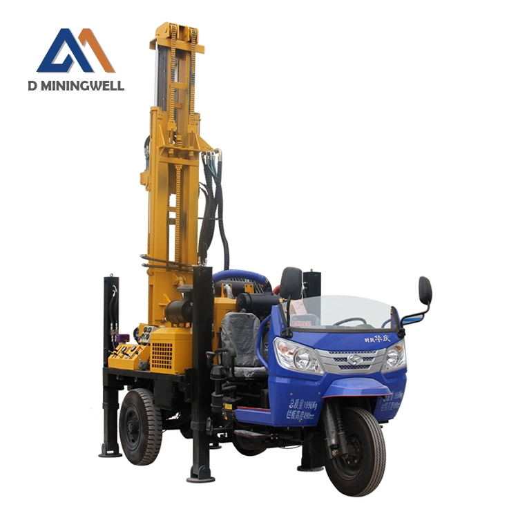 Dminingwel Mwl200 Tricycle-Mounted Air Pneumatic Drilling Rig Multi-Functional Water Well Drilling Rig with Wheels