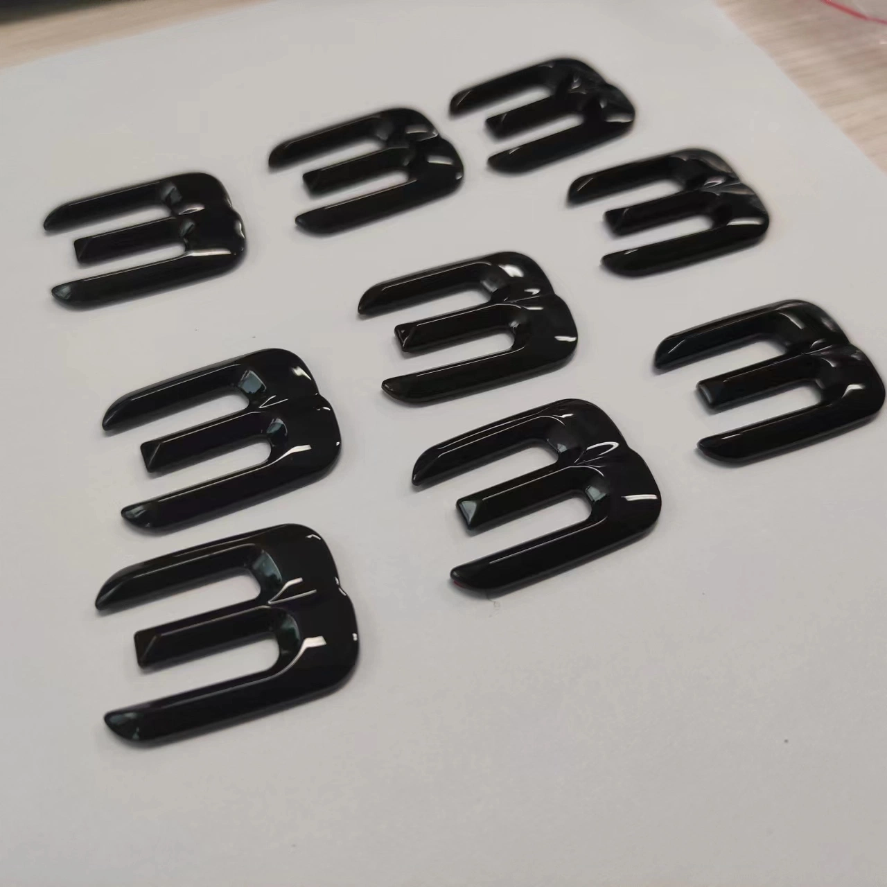 High quality 3D car letter 3 badge car logo accessories for car