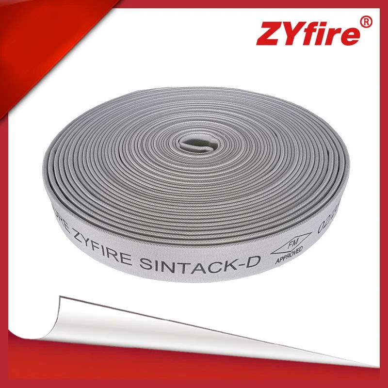 Zyfire Single Doble Chaqueta lienzo recubierto TPU / revestimiento de caucho EPDM 2pulgada manguera contra incendios