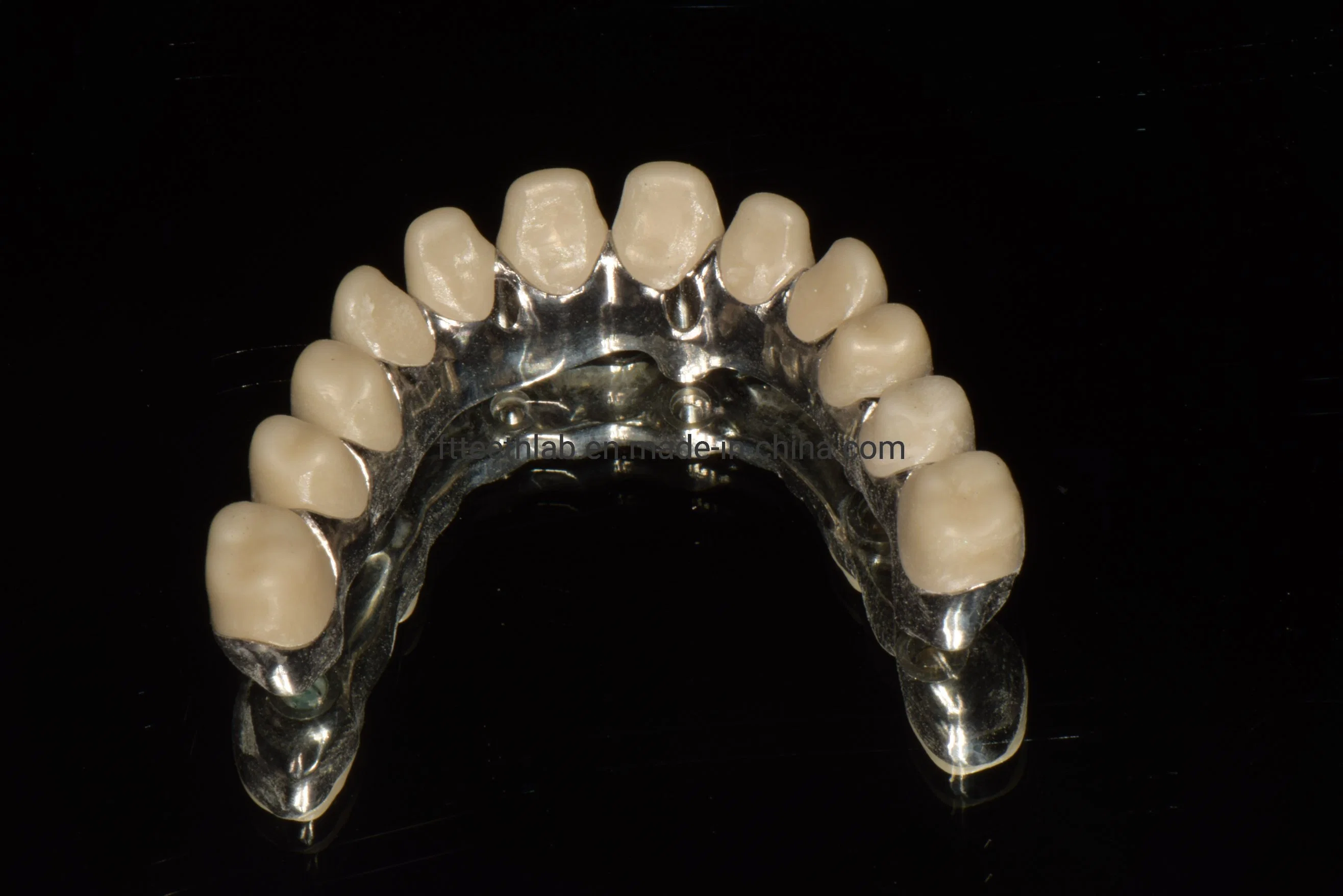 High Aesthetic Full Contour Zirconia Implant Bridge Dental Implant