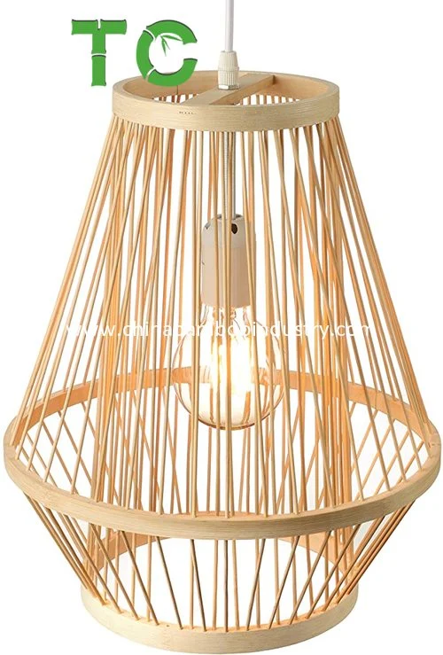 Hotselling Bamboo Pendant Light Pendant Fixture Hanging Lighting Flush Mount Ceiling Lamp Rattan Pendant Light