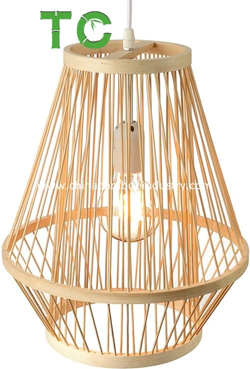 Pendente de bambu Hotselling dispositivo pendente de luz de iluminação para pendurar candeeiro de tecto de montagem embutida luz pendente de vime