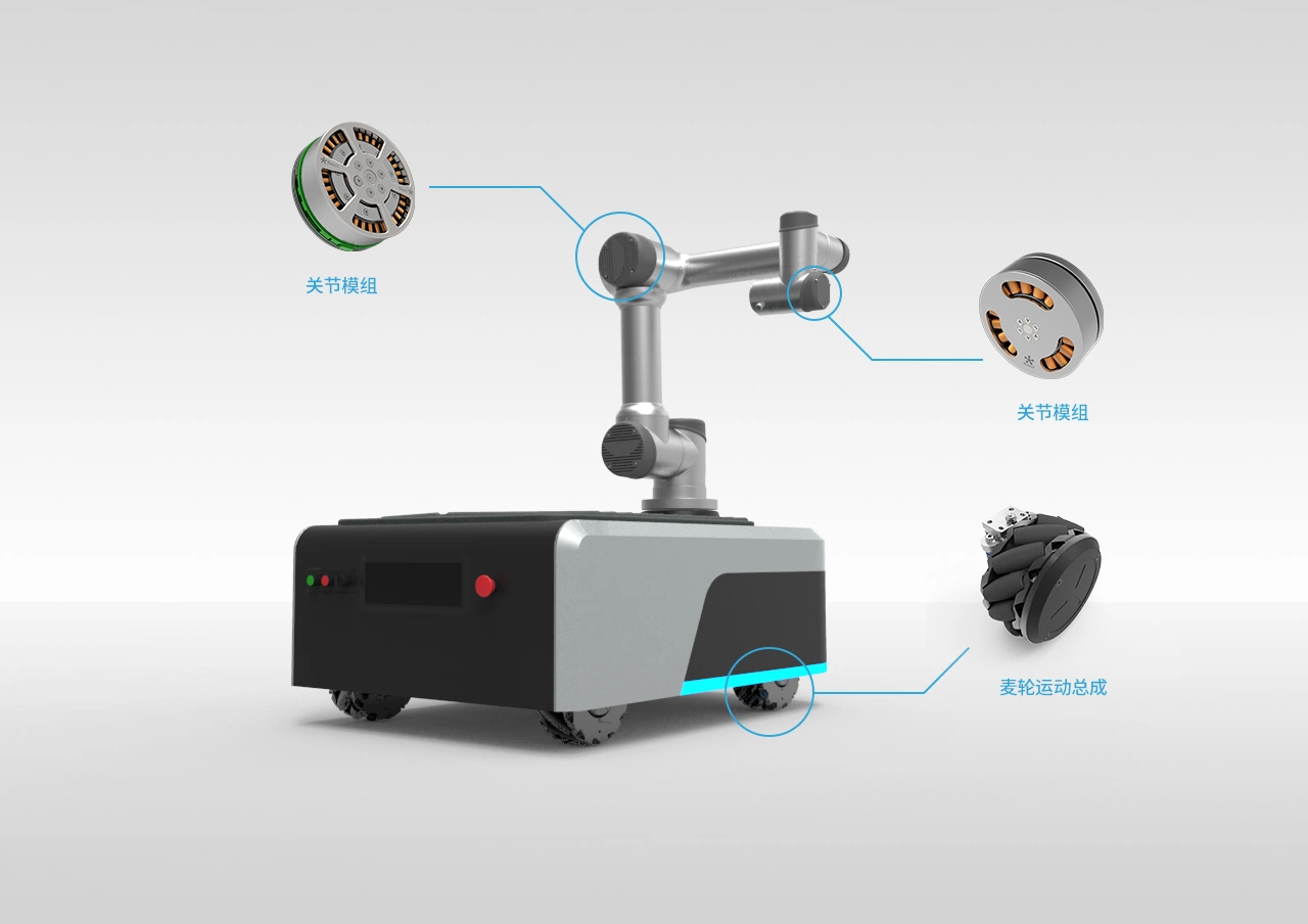 Heavy Duty Motor Reducer Integrated Mecanum Wheel for Robot 7 Inch 200kg Payload Robot