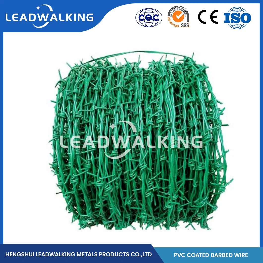 Leadwalking Stainless Wire Barbed Wire Fabricators OEM Customized Electro Galvanized Barbed Iron Wire China Bright Surface PVC-Coated Barbed Wire