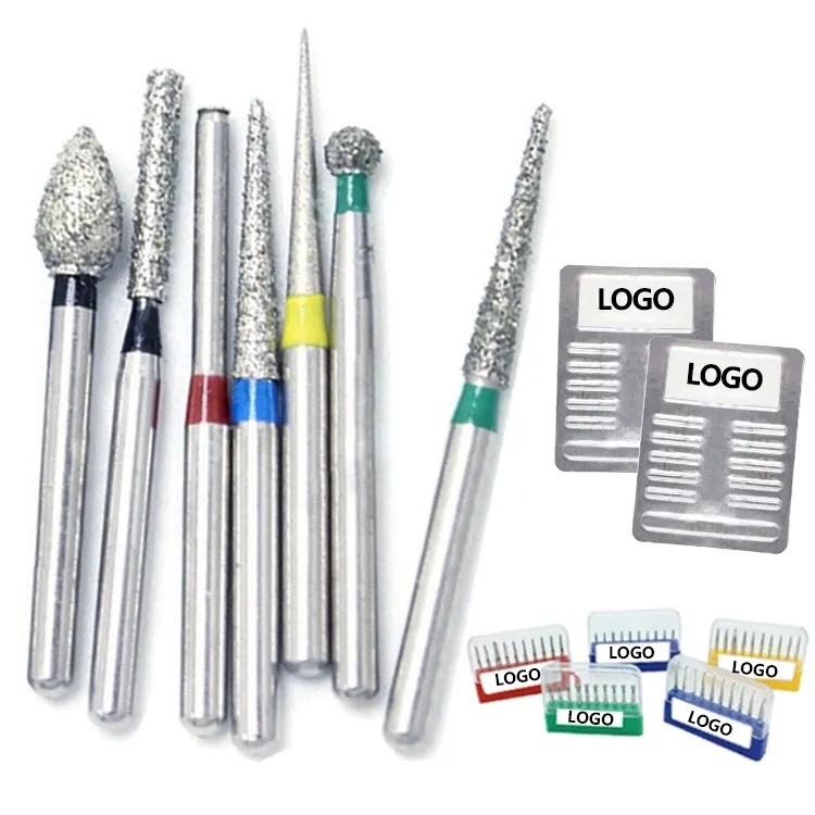 Electroplate Burs Fg Round Pear Shaped Dental Production Diamond Bur