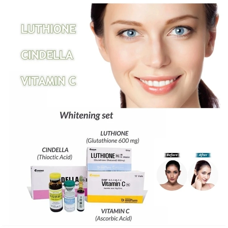 CE ISO FDA Großhandel/Lieferant Glutathione Injektion Luthione Cindella Glutathione Haut Anti-Oxidations Vitamin C Serum für Gesichtsaufhellung