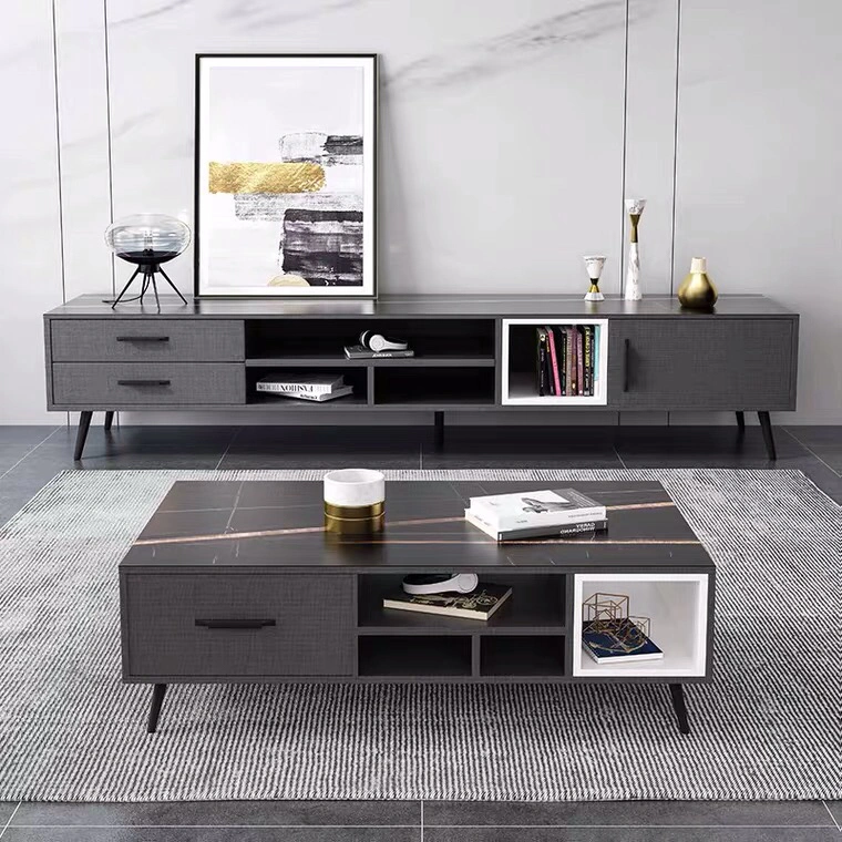 Mejor Venta mesa lado moderno de madera Home Armarios de Salón muebles de madera Soporte de TV