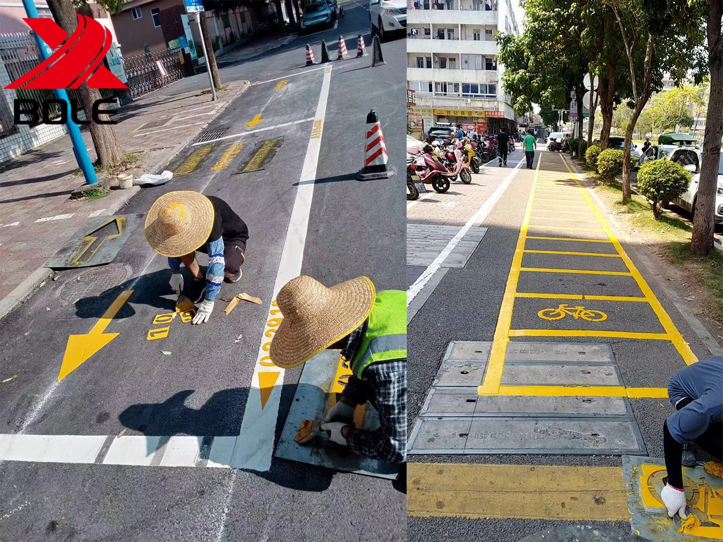 12 meses de vida de prateleira de vidro misturado termoplástico do cordão de pintura para marcação rodoviária