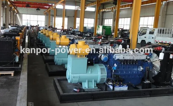 Natural Gas Diesel Generator Set, Biogas Generating Set, From 24kw-2400kw Powered by Cummins / Weichai / Deutz, German Tesla Power Authorized Mfr Kanpor