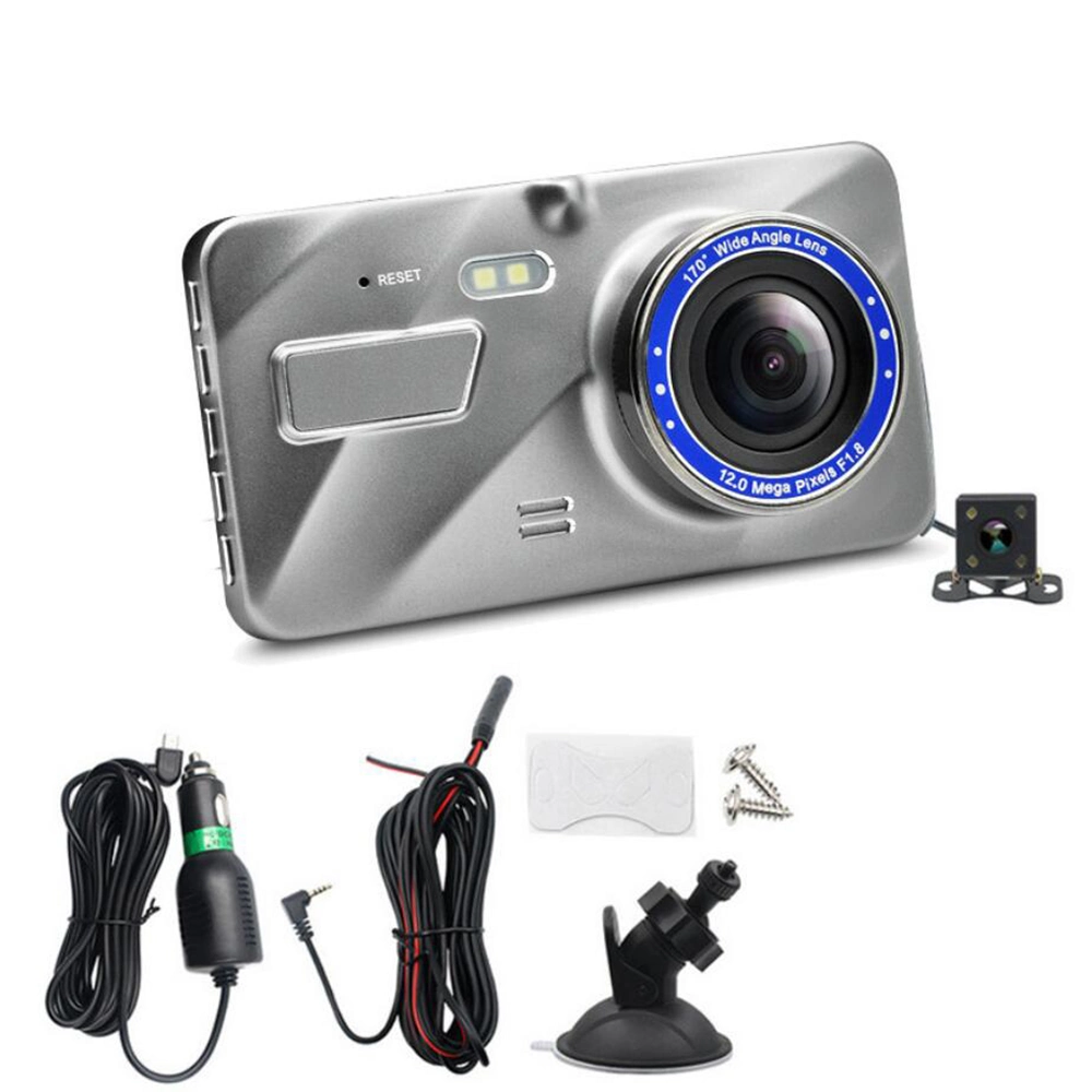 4.0" FHD 1080P Car Dash Dual Cam, передняя и задняя, широкоугольная Dash Camera, Car DVR, WDR, G-Sensor, Parking Monitor, Обнаружение движения, запись петли Essg12911