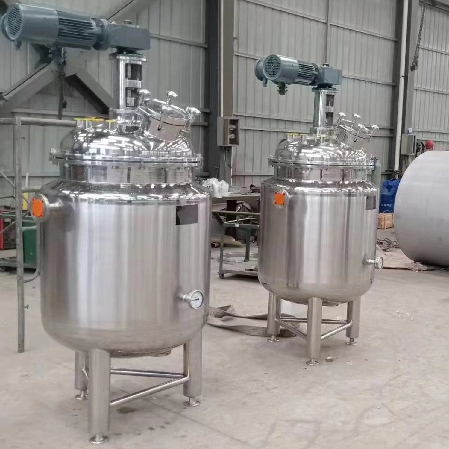 Sanitary Food Processing in Line Emulsifying Mixing Tank High Shear Homogenizer Mixing Tank Industrial Mayonnaise Making Machine