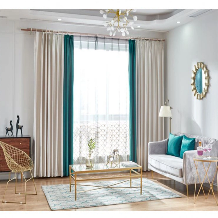 High Quality Fancy Faux Silk Window Curtains for The Living Room