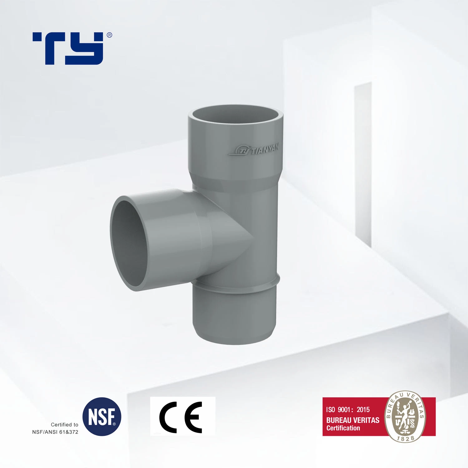 Manufacture 45gdegree Elbow of Germany Chinese Standard PVC Fitting Plastic Pipe