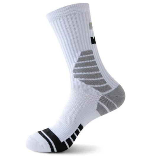 Customized Outdoor Shock Absorption Men Crew Sports Cycling Socks OEM Ultralight Athletic Compression Sport Football Soccer Socks