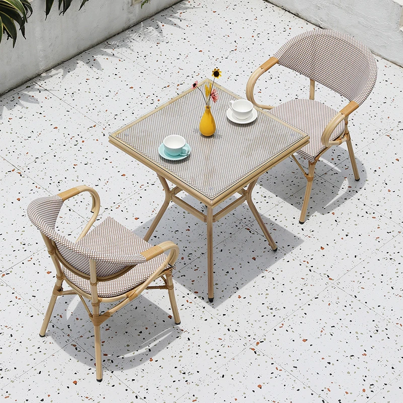 La moda Ocio baratos muebles de exterior patio trasero de alta de mimbre Rattan silla de jardín comedor