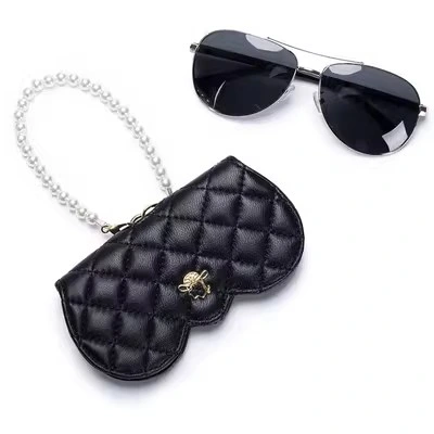 Al1013 Boîte personnalisée en gros de luxe en vrac Pochette en verre extérieure avec logo Étui à lunettes de soleil personnalisé Sac de poche pour lunettes de soleil