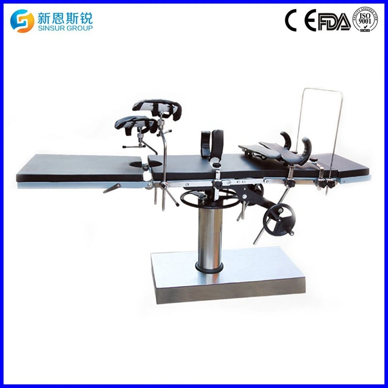 Hot Sale! Hospital Medical Equipment Head-Controlled Manual Surgical Operation Table