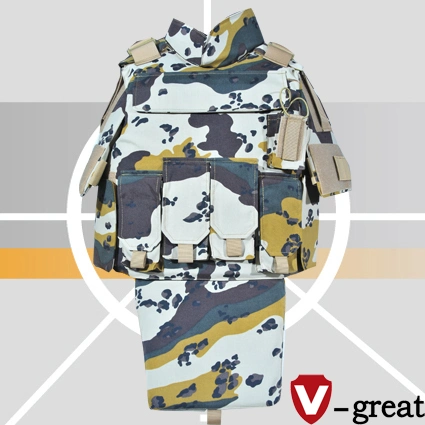 Desert Camo Bulletproof Jacket with Pouches in Front