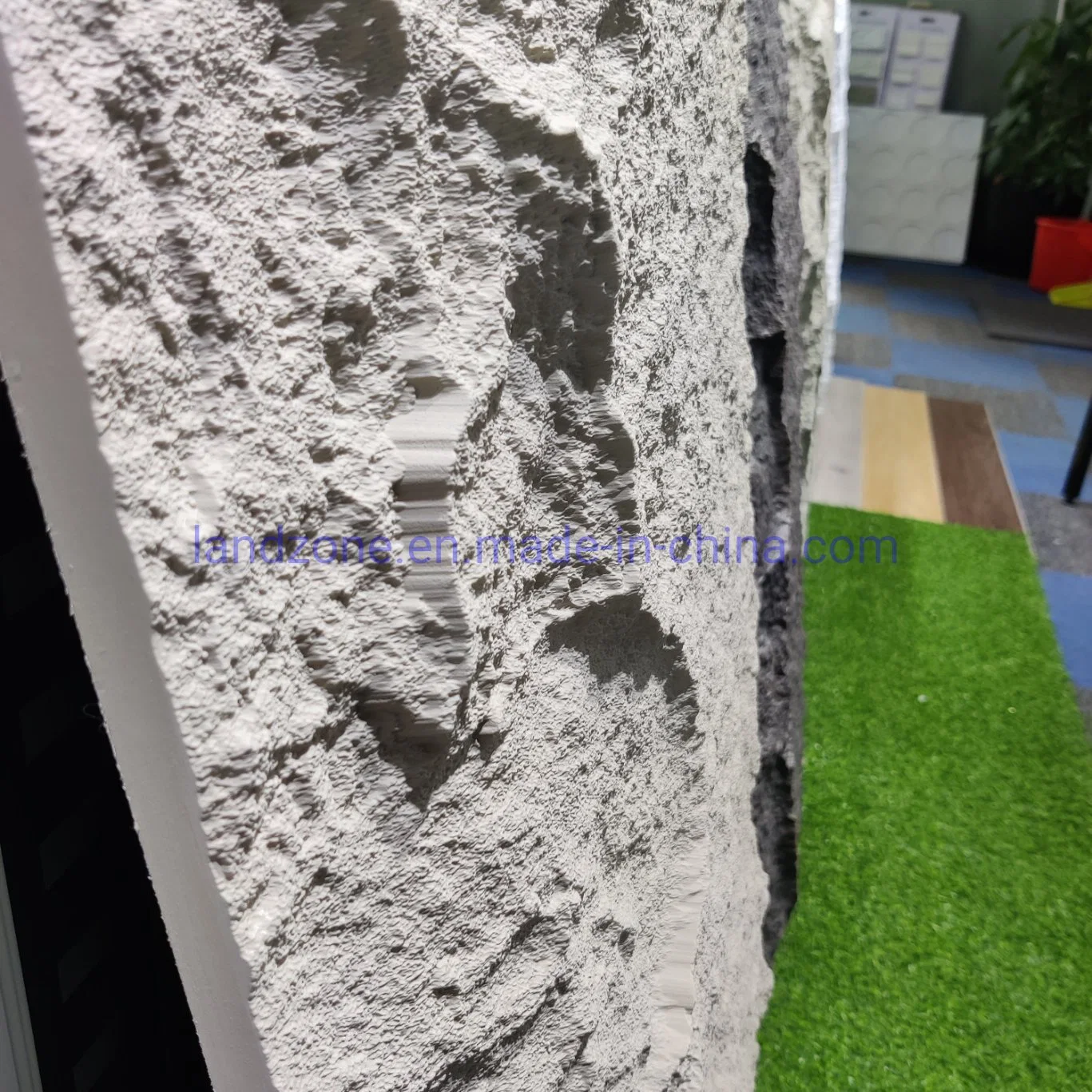 Light Luxuary environmental Three Dimention Shape PU Culture Stone Cement Gray Outdoor Wall Panel