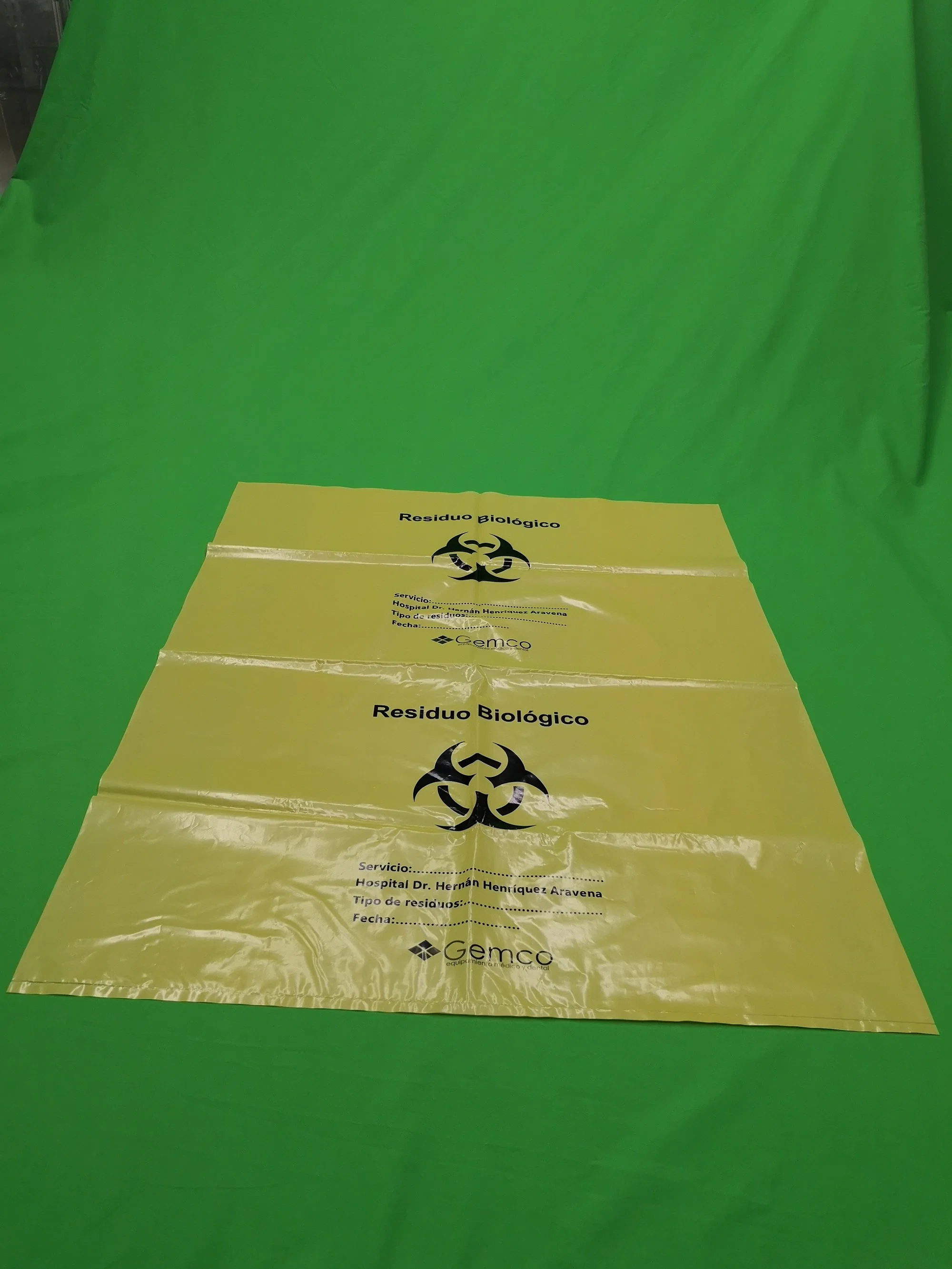 Yellow Bio Security Waste Bags, Bio Security Refuse Bags, One Side Printed