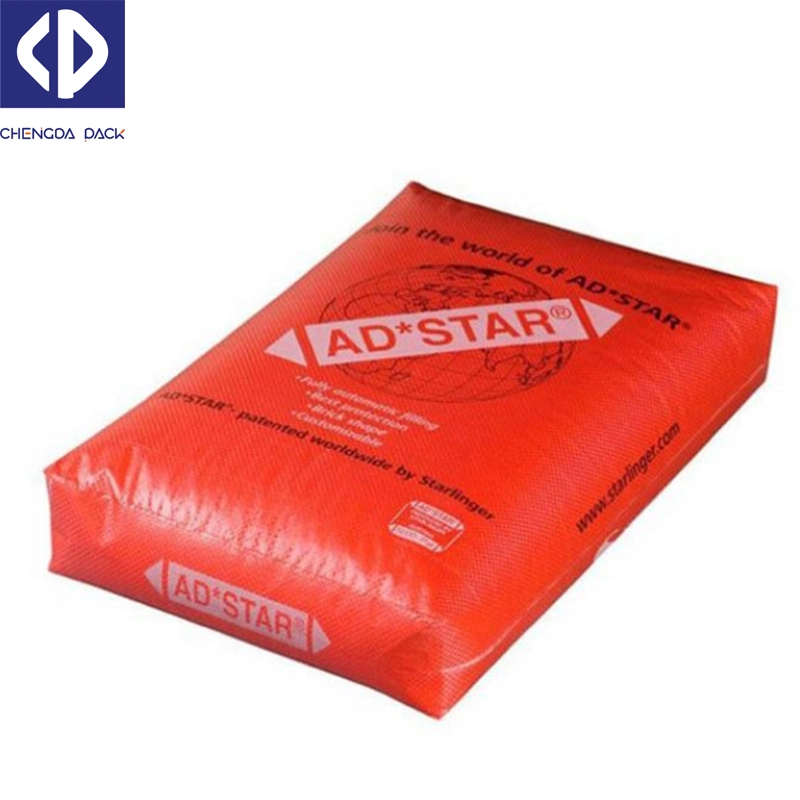 25kg 50kg Customized Waterproof Square Bottom Ad Star PP Woven Cement Flour Putty Powder Valve Bags