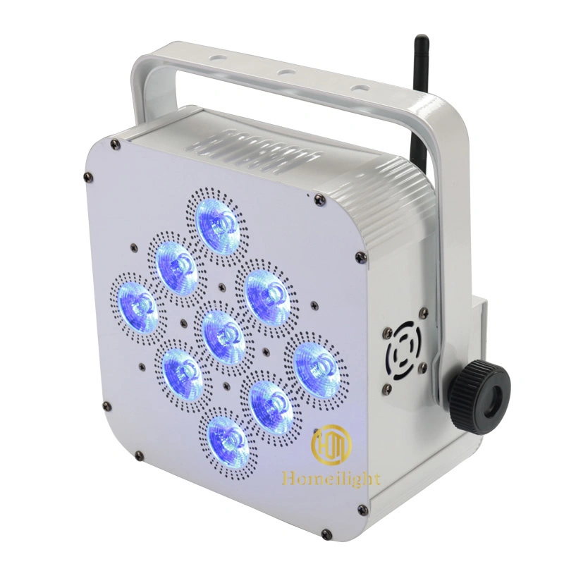 Rendimiento de alta calidad/alto costo 9PCS*18W Luz PAR inalámbrica de alta luminosidad para discotecas nocturnas