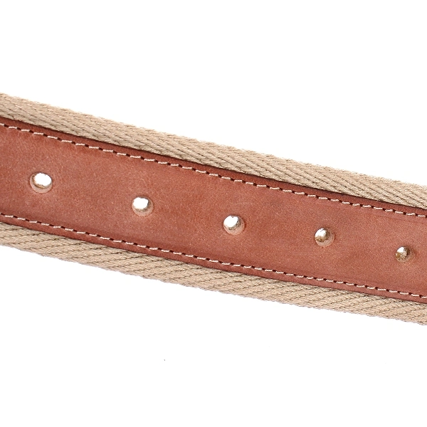 Oversew Heavy Cotton Webbing Cowhide Leather Belts (RS-13014)