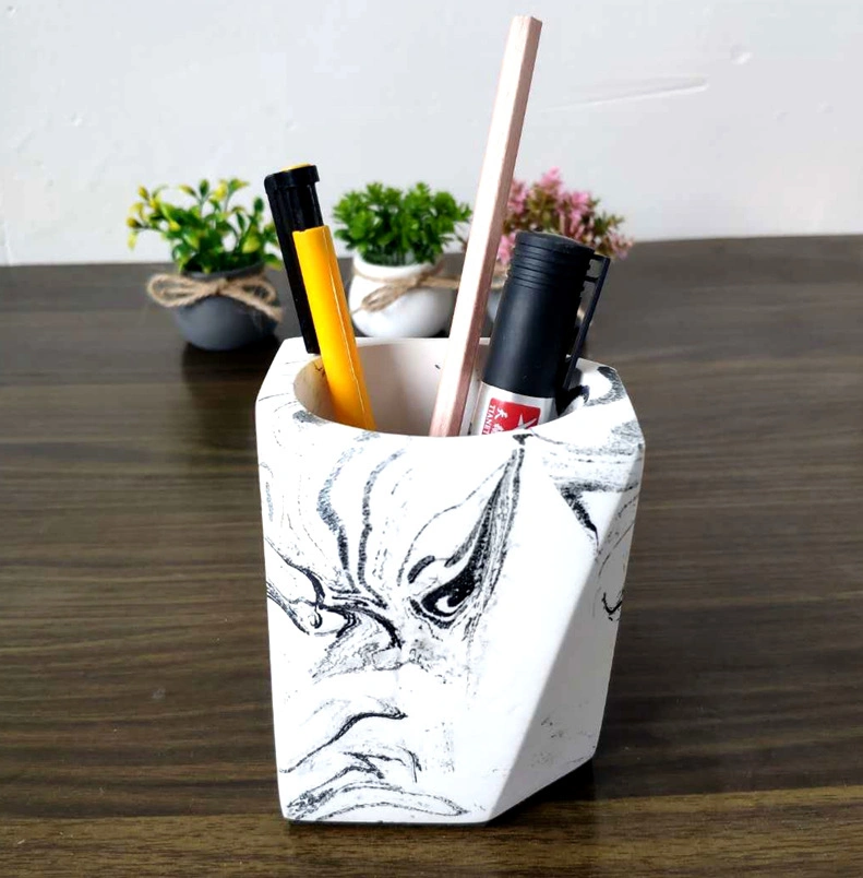 Nordic Style Cement Office Library Pen Holder