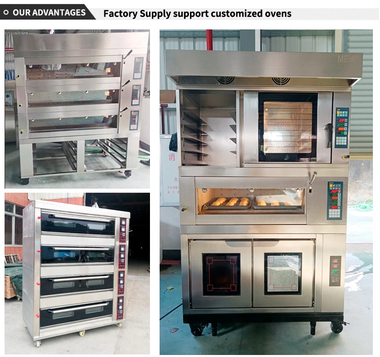 Equipamento de padaria Cozedura Commerial Eletrodomésticos forno de pizza para panificação com Deck 2 Bandeja 4 opcional para gás/Elétricos