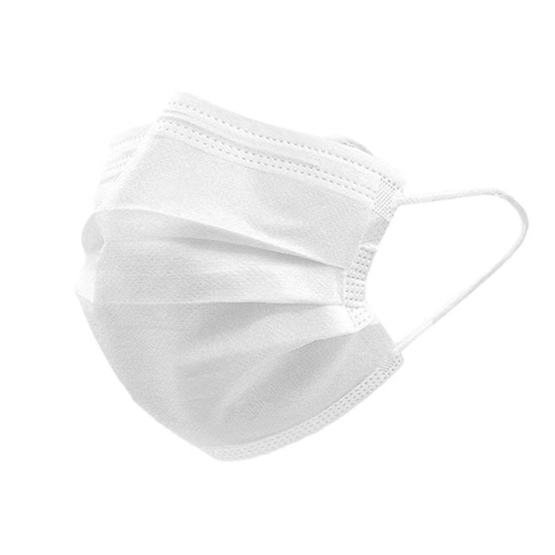 Disposable White Color Mask Breathable 3 Layer Civil Protection Face Mask