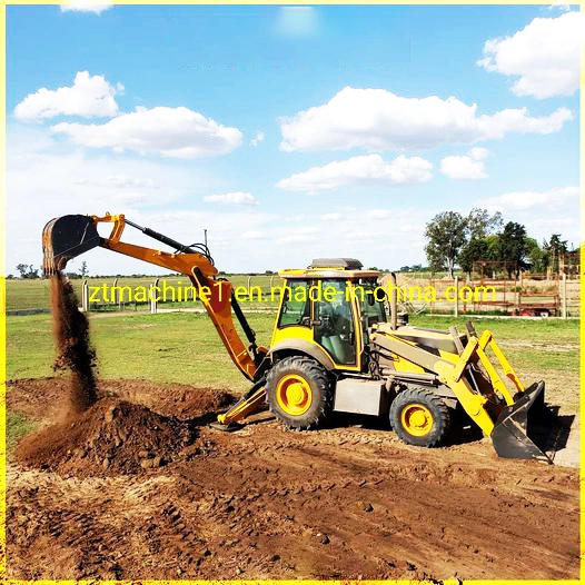 Tracteur avec hydraulique chargement frontal et pour l'Agriculture de l'utilisation de pelle rétro excavatrice