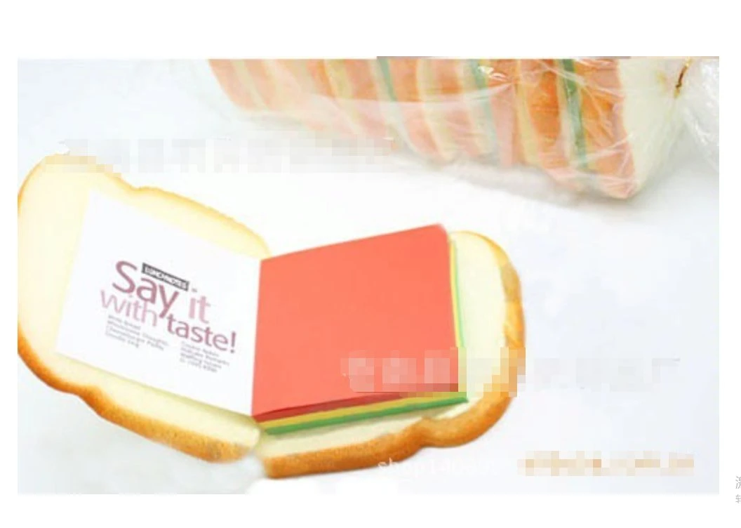 Творческие 3D-сэндвич продовольственной форма Записки Memo тормозных колодок