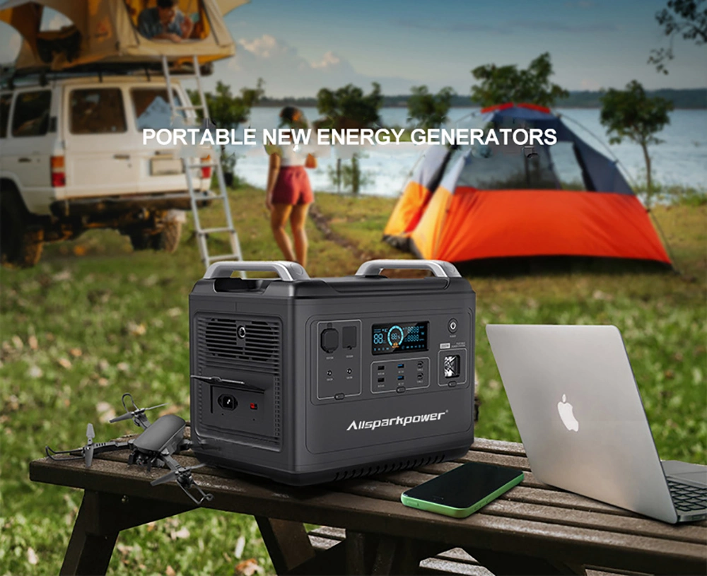 Portable Electric Solar Generator 2000W 110V 220V LiFePO4 Battery Digital Generator Outdoor Home Energy System