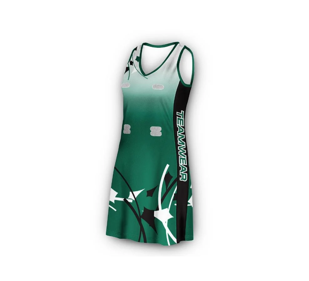 OEM Sublimated Netball Dresses Custom Team Netball Uniforms V Neck Netball Jersey Other Sportswear Women OEM Service Support